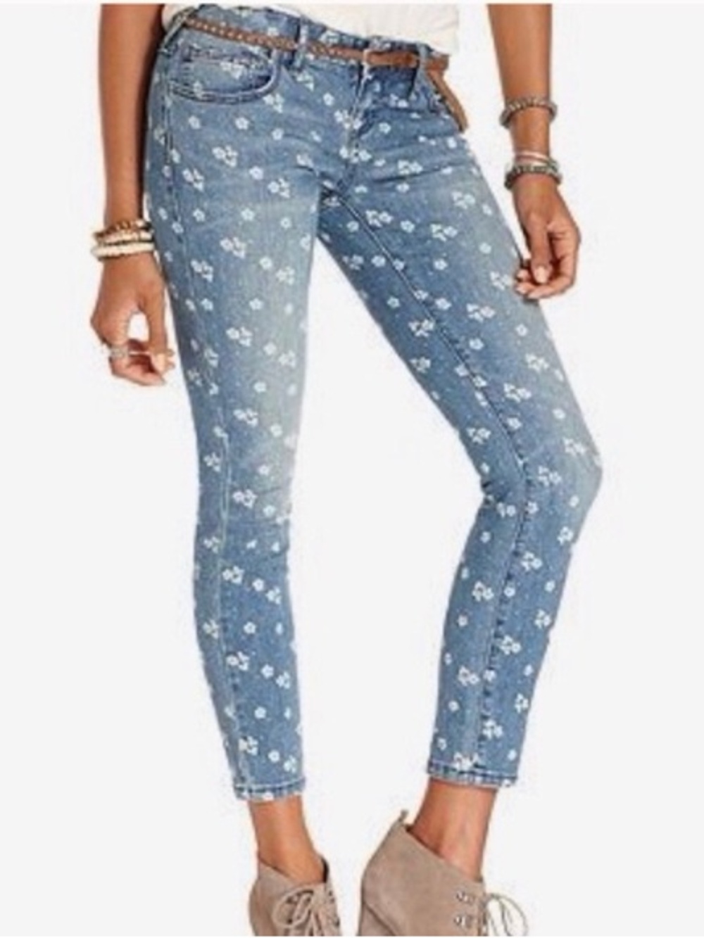 Free People Floral Skinny Jean